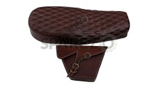 Royal Enfield Interceptor 650 Genuine Leather Dual Seat With Side Panel Bags D3 - SPAREZO